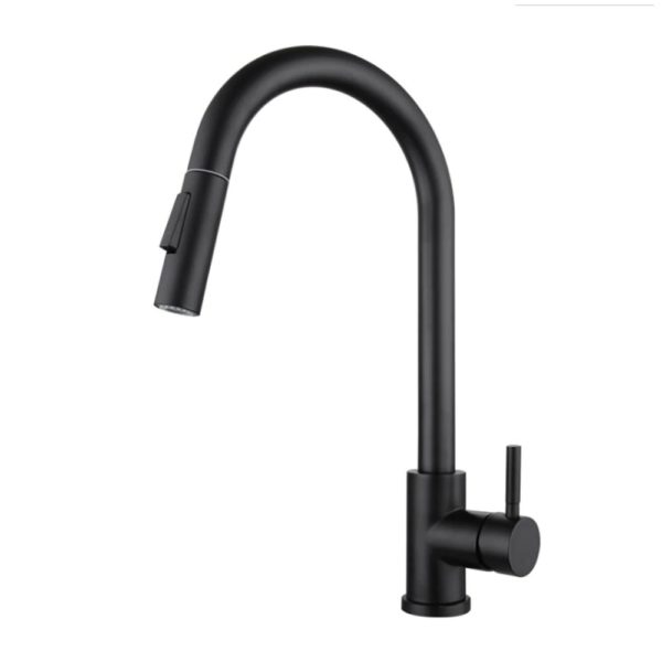 Black 304 stainless steel pull out black senso variants 1 Black Sensor Kitchen Faucets