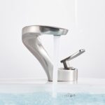 uxury Bath Basin Mixer Faucet Waterfall Hot and Cold Water Mixer