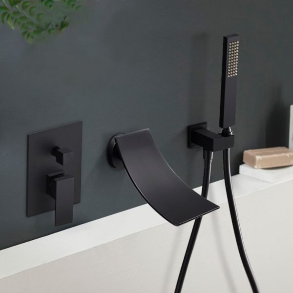 Matte Black A uythner chrome bathtub faucet mixer basi variants 0 1 waterfall shower head with handheld