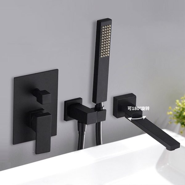 Matte Black B uythner chrome bathtub faucet mixer basi variants 1 waterfall shower head with handheld