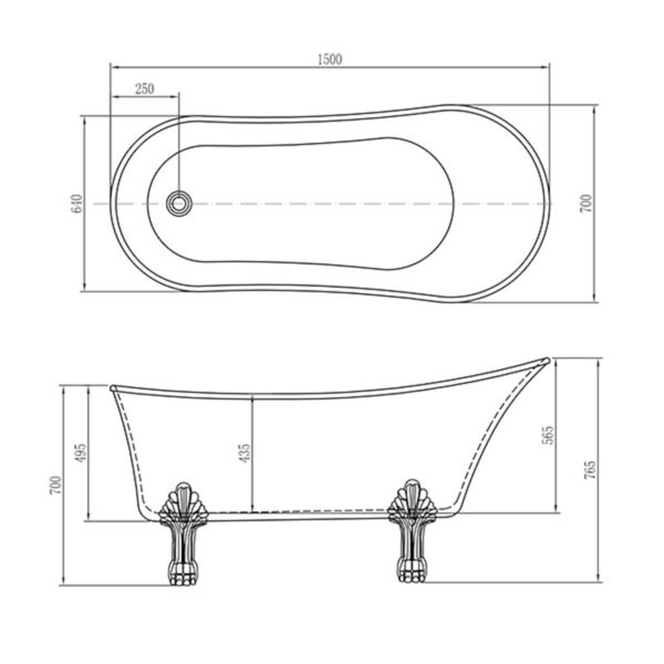 aifol 63 inch modern slipper claw foot f main 4 claw foot bathtub