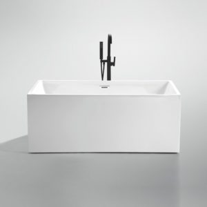 Rectangular Freestanding tub Center Drain Acrylic