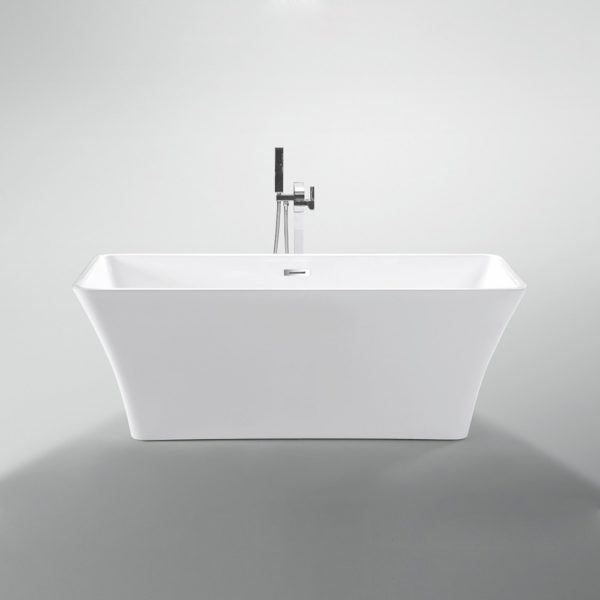 aquacubic high quality simple white cent main 5 rectangular freestanding tub