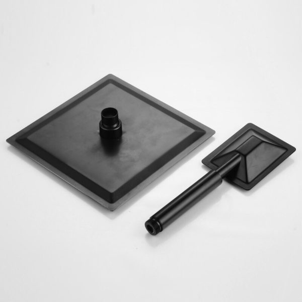 bakala black stainless steel square blac main 1 Square Black Shower Set