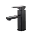 Black Square Bathroom Basin Faucet, Mesh Filter Outlet Faucet