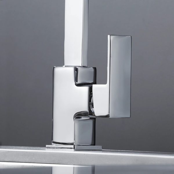 chrome square kitchen faucet sink mono b main 4 Square Kitchen Faucet