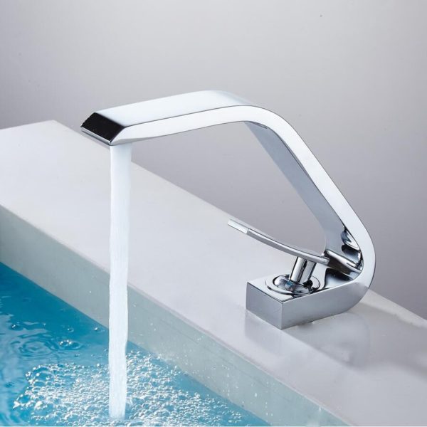 chrome luxury basin faucets modern white chrome variants 2 White Chrome Brass Bathroom Sink Faucet