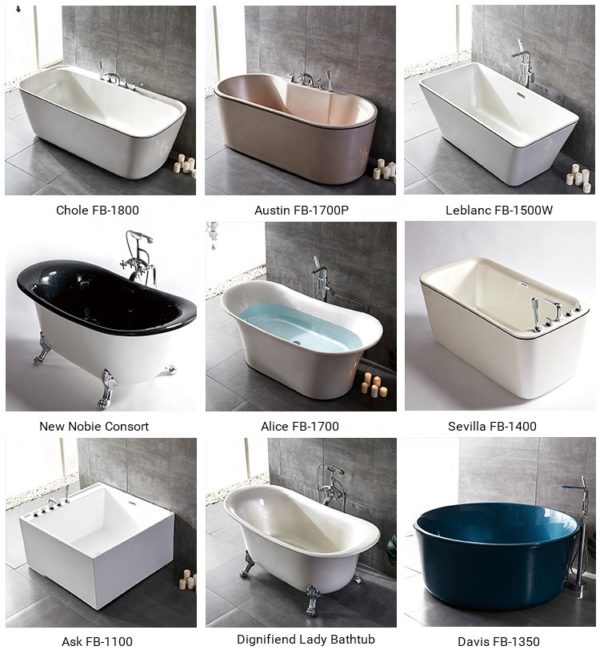 fabiao modern design standalone solid su main 2 Acrylic Freestanding Tub