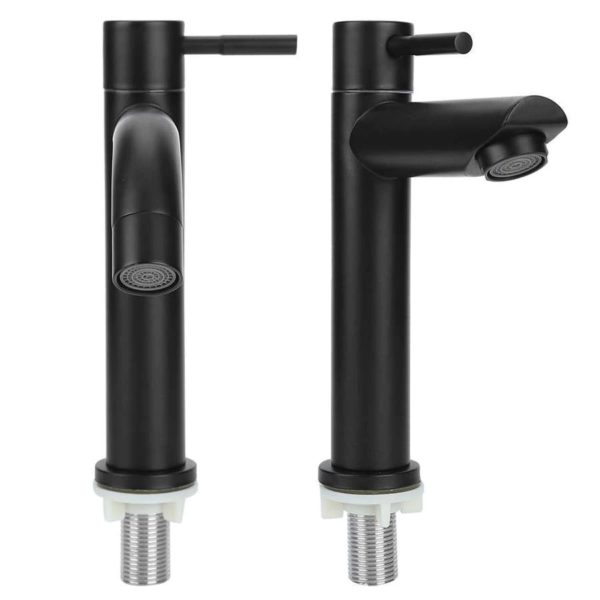 g 1 2 in black kitchen sink faucet stainle main 2 Basin Water Tap Black