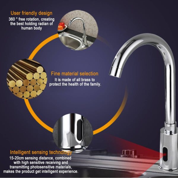infrared sensor basin sink faucet touchl main 3 Infrared Touch less Automatic faucet