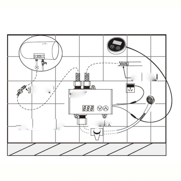 jmkws memory bathroom shower system ther main 5 SHOWER SET SYSTEM WITH DIGITAL DISPLAY