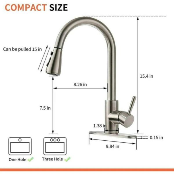 kitchen faucet with touch sensor stainle main 1 Kitchen Faucet With Touch Sensor