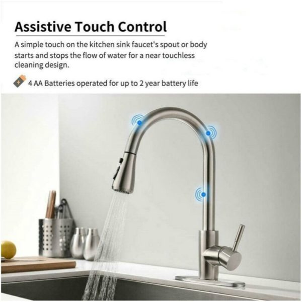kitchen faucet with touch sensor stainle main 2 Kitchen Faucet With Touch Sensor