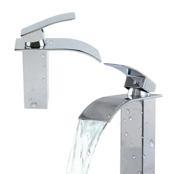 Modern Bathroom Basin Faucet Chrome Vanity Vessel Sink Crane Faucet - Image 5