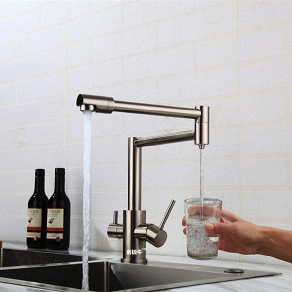 mttuzk black brass hot cold pure water 3 main 5 Faucet Drinking Water Mixer Tap