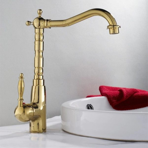new arrivals european retro style and go main 2 Gold Surface Kitchen Faucet