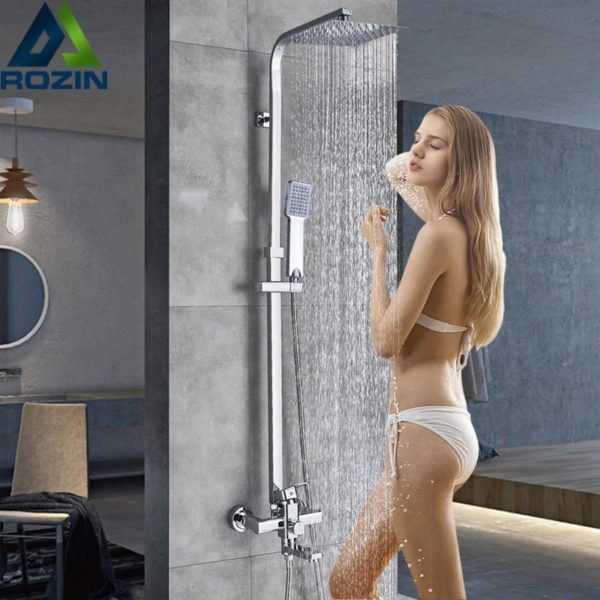 rozin chrome shower cabin faucet set bat main 0 Chrome Shower Cabin Faucet Set