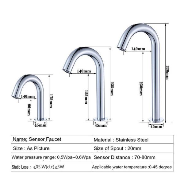 Deck Mounted Bathroom Basin Sink Faucet Cold Hot Hand Touch Tap Automatic Inflated Sensor Faucet Crane 1 deck mounted touch less faucet