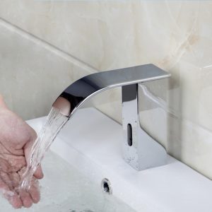 Automatic Hands Touch Free Sensor Faucet Waterfall Bathroom Sink Tap
